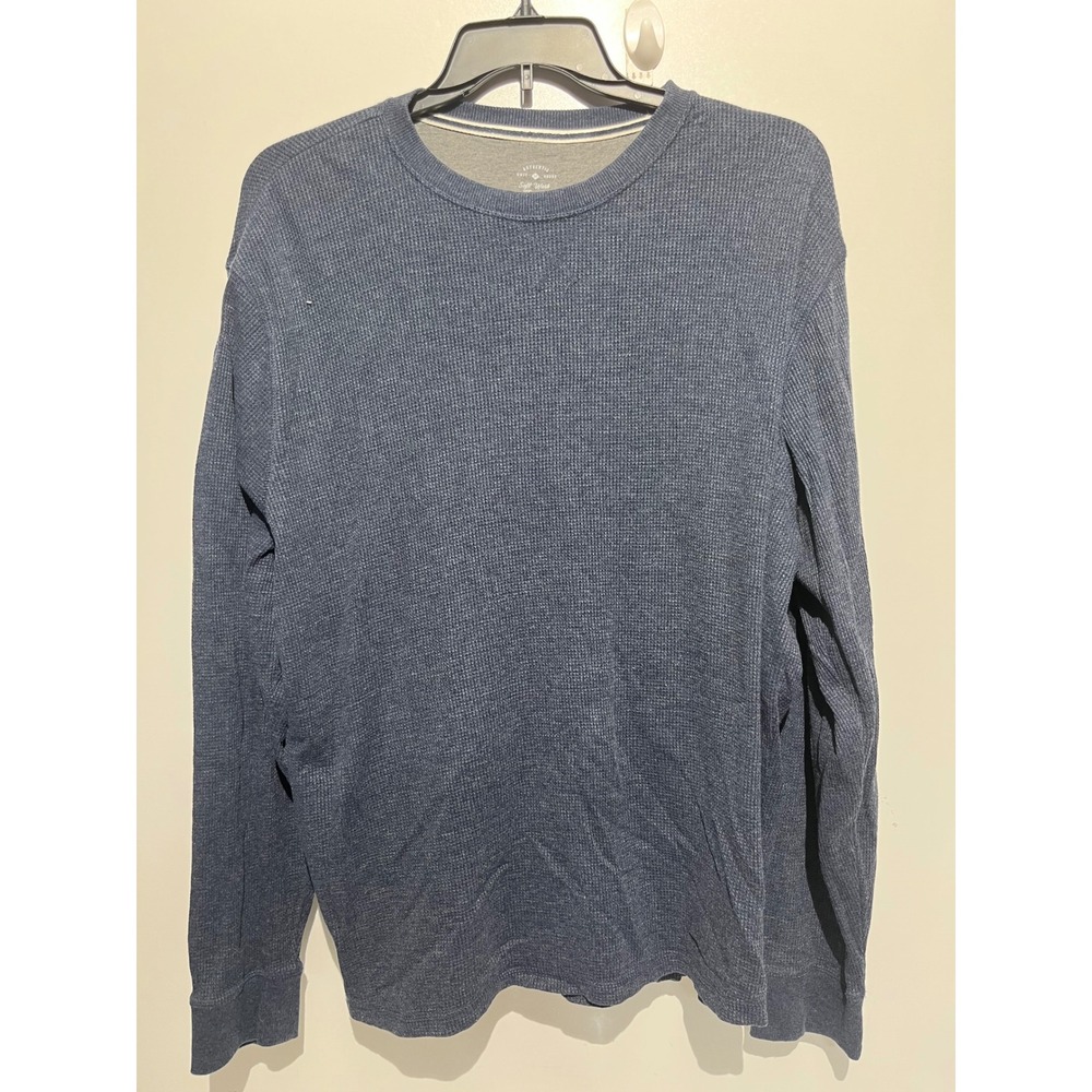 Members Mark Mens‎ XXL Indigo Heather Soft Wash Waffle Thermal Shirt SAZF9D3192